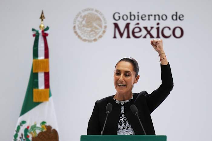 From Trump tariffs to social programs, Mexico's first female president takes stock in address