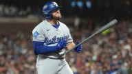 Dodgers’ Max Muncy leaves game after being hit in the head