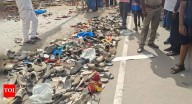 Aftermath of Karur tragedy: Shoes, poles, pieces of clothing show signs of celebration turning into mourning