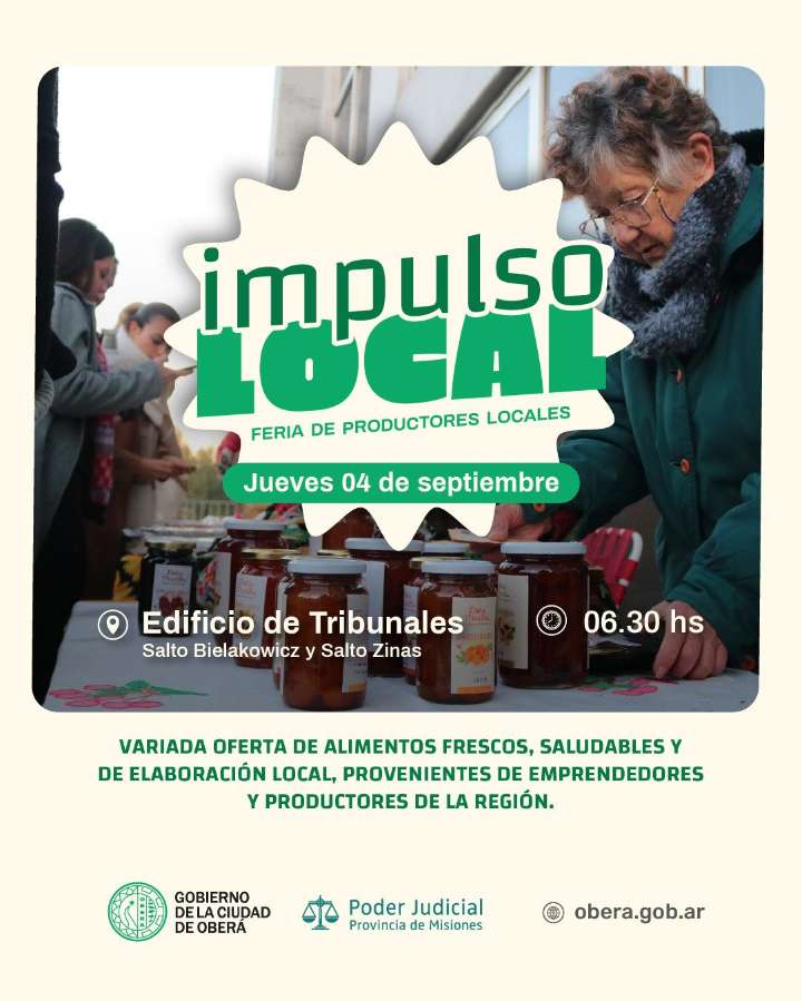 El jueves 4 de septiembre se realizará la Feria en el edificio de Tribunales