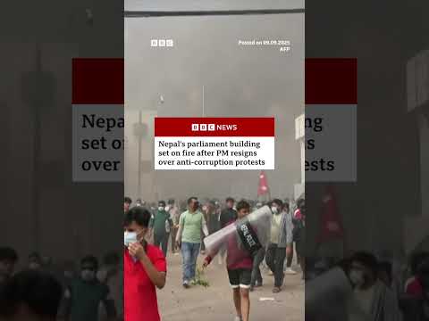Nepal's parliament set on fire after PM resigns over anti