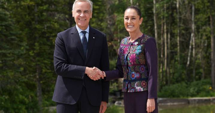 Sheinbaum recibe a Mark Carney en Palacio Nacional; abordarán T