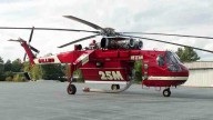 U.S. Forest Service stations helicopter at Lebanon Municipal Airport for potential wildfires