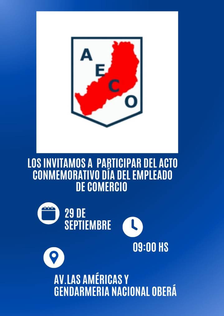 Día del Empleado de Comercio: Oberá se prepara para un acto conmemorativo