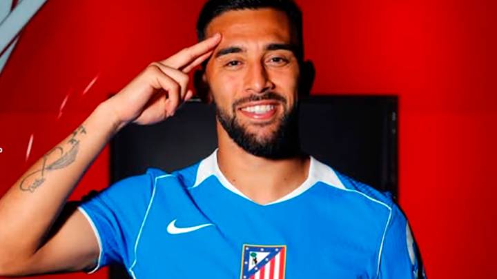 Nico González fue presentado en el Atlético de Madrid