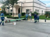Vuelca camioneta, tira semáforo y cámaras en San Pedro