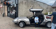 'Great Scots' shoppers amused as iconic Back to the Future DeLorean rolls into town
