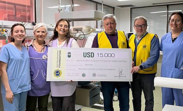 El Hospital Penna recibió una donación de USD 15.000 para Neonatología