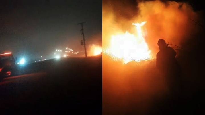 Un incendio de pastizales encendió la alarma cerca de una planta de Ecogas