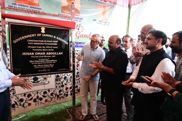CM Omar Lays Foundation Stones For Several Key Road Projects in Ganderbal 