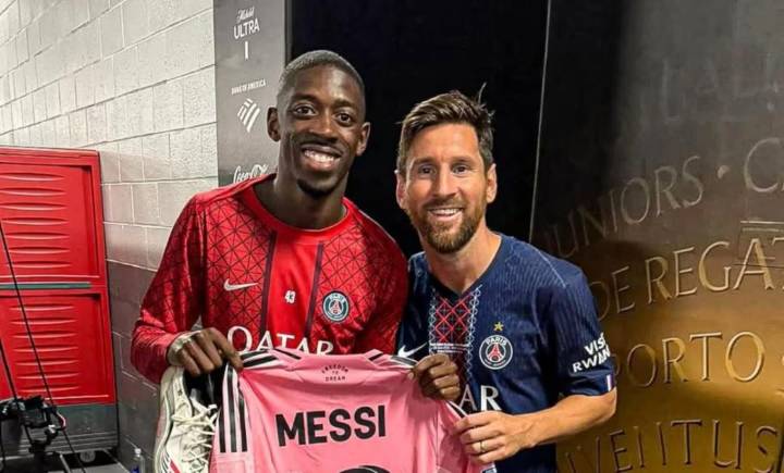 Messi felicita a Ousmane Dembélé tras ganar el Balón de Oro