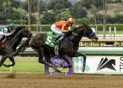 Bob Baffert’s Nevada Beach scores 8-1 upset at Santa Anita