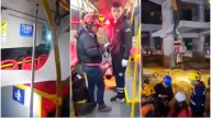 Video | Accidente en obras del Metro de Bogotá dejó 4 heridos tras caída de maquinaria sobre un bus de TransMilenio