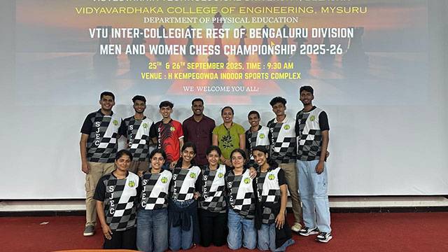 SJEC Women’s Chess team emerged as II runner up & Men’s Chess team emerged as III runner up