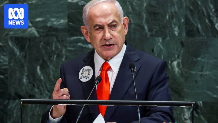Benjamin Netanyahu rails against foreign leaders at UN as Trump flags Gaza deal