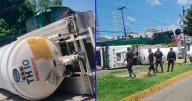Una pipa choca contra un tren en la vía Morelos; intentaba ganarle el paso