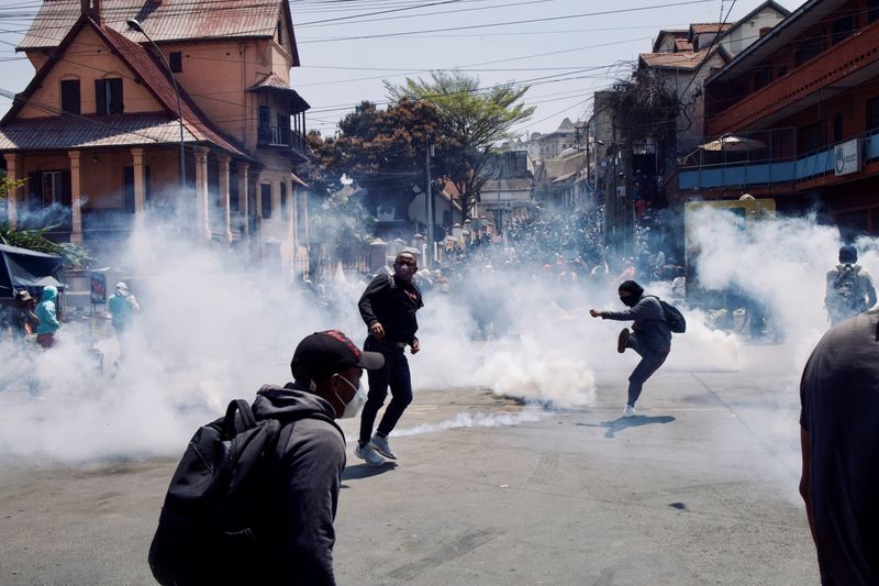 Curfew declared in Madagascar capital after violent protests