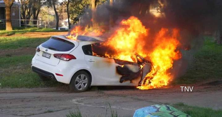 Suspicious car inferno: stolen vehicle set on fire in early