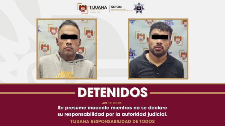 Policía captura a dos asaltantes de al menos 8 tiendas OXXO de Tijuana