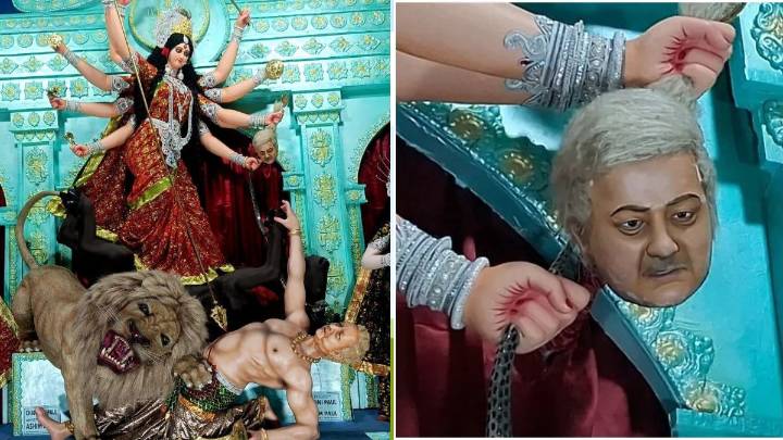 IN PICS | Durga Puja with political twist? Trump, Yunus, Shehbaz Sharif turned into demons in West Bengal; netizens react