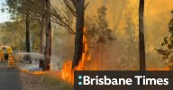 Out-of-control bushfire threatening homes