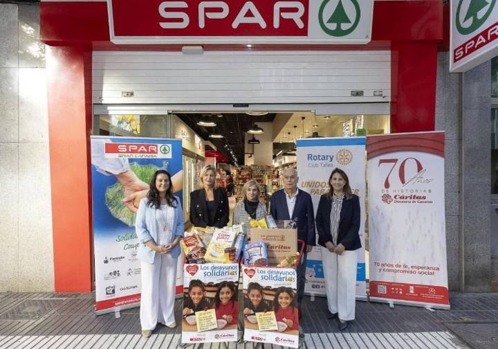SPAR Gran Canaria y Rotary Club impulsan una nueva edición de 'Los Desayunos Solidarios' a beneficio de los comedores de Cáritas