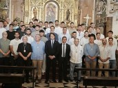 El Recre se encomienda a la Virgen de la Cinta ante del inicio liguero