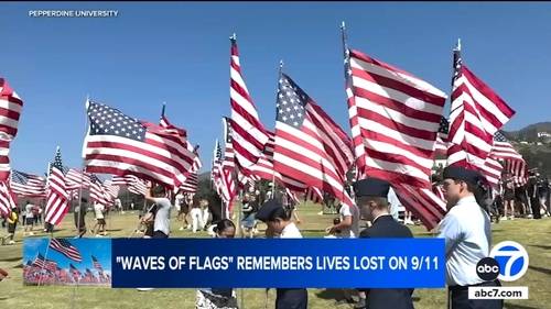 Pepperdine University marks 9/11 with annual 'Waves of Flags' display