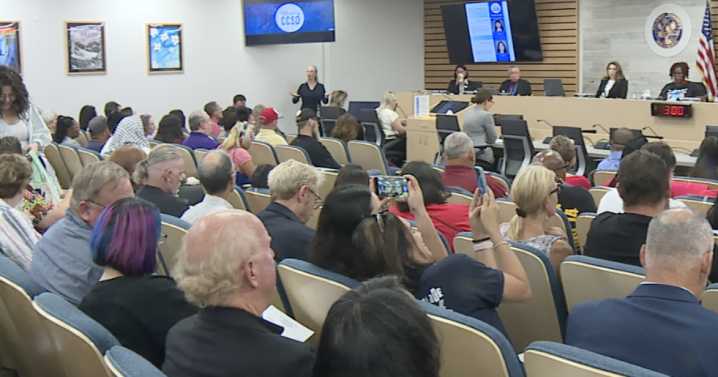 School board meeting draws crowd over teacher removals
