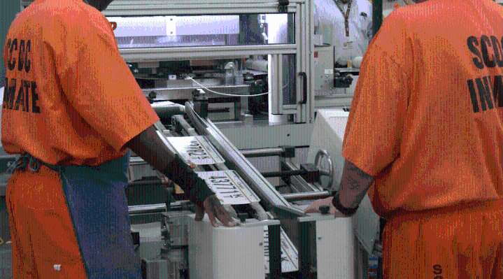 Prison to production: SC inmates build plates, signs