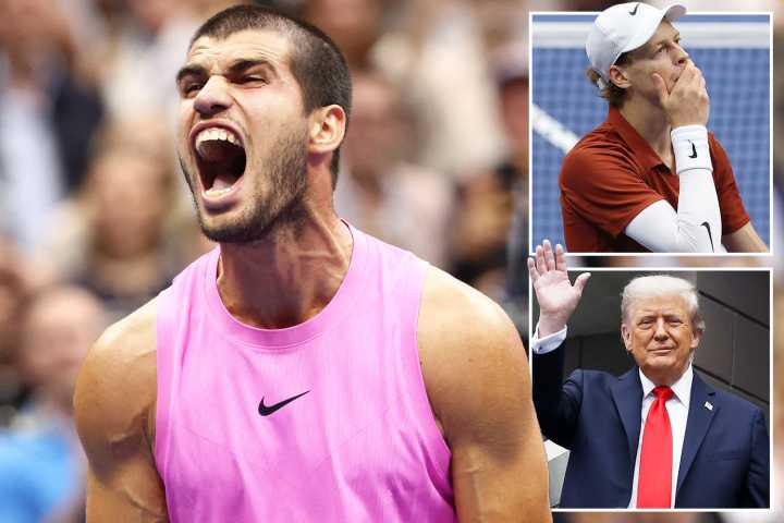 Carlos Alcaraz wins biggest tennis jackpot EVER as he beats Jannik Sinner in US Open final in front of Donald Trump