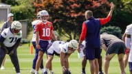 What oddsmakers are projecting for Patriots, Drake Maye in 2025