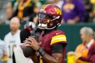 Commanders ready Marcus Mariota with Jayden Daniels (knee) idle