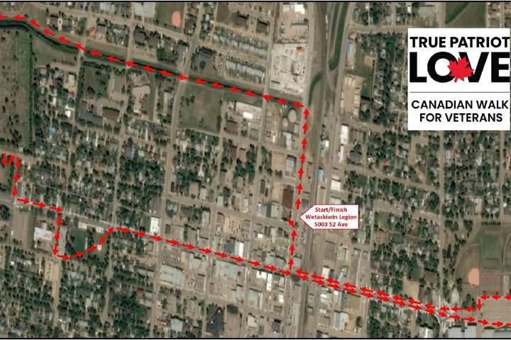 Wetaskiwin Walk for Veterans coming up