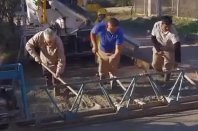 Las Termas: siguen los trabajos de pavimentación en Sector el Alto
