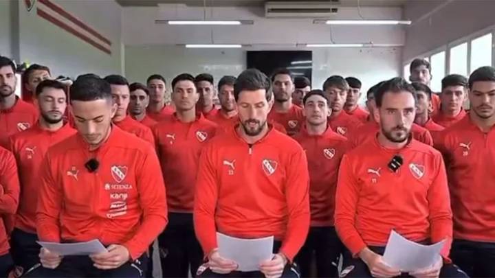 El plantel de Independiente habló tras la sanción de Conmebol: "Acá perdió el fútbol"