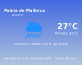 AEMET: El tiempo para Palma de Mallorca – 27 de Septiembre de 2025