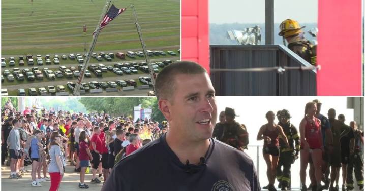 Hundreds climb stairs at Richmond Raceway to honor 9/11 victims