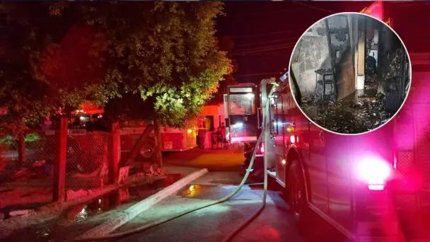 Incendio en Empalme deja a dos menores con quemaduras