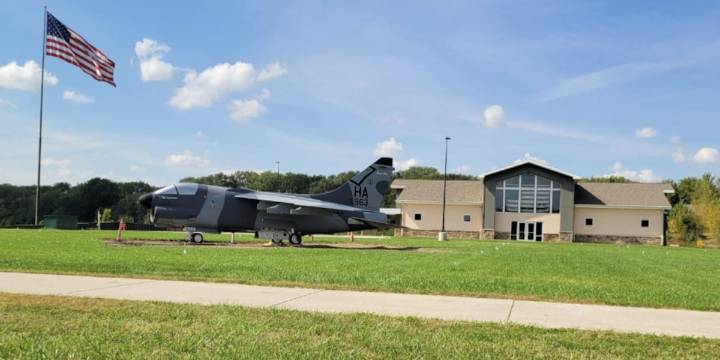 ‘Home sweet home’ - A-7 D Corsair II fighter jet makes final landing at Siouxland Freedom Park as a new display