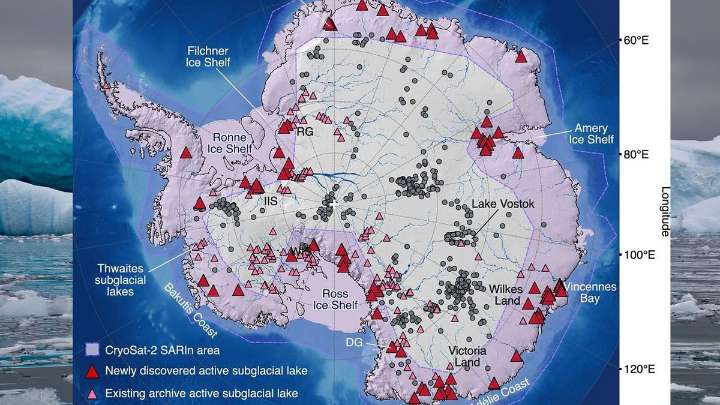 Descubren 85 lagos subterráneos bajo la Antártida, elemento clave para el nivel del mar