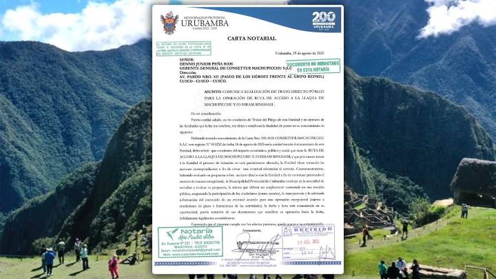 Alcalde de Urubamba envía comunicación a Consettur para iniciar trato directo para implementar plan de contingencia