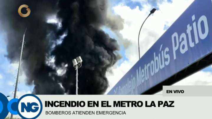 Cuerpo de Bomberos de Caracas y Protección Civil atienden incendio en el metro de La Paz