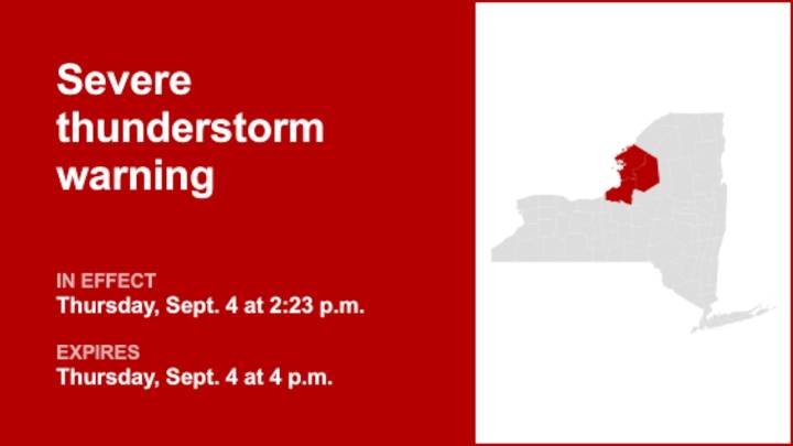 NY weather update: Damaging winds forecast with thunderstorms in New York Thursday
