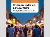 Crime in India up 7.2% in 2023; thefts, traffic violations on rise Created by Meta AI [ FULL VIEW ]