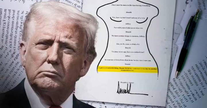 ¿Es la firma de Trump? Revelan supuesto mensaje de cumpleaños que le habría escrito el presidente de EE. UU. a Jefrrey Epstein