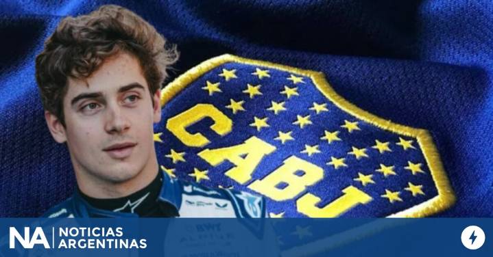 Franco Colapinto se muestra feliz con la camiseta de Boca Juniors