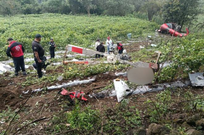 Se desploma helicóptero en el Edoméx; mueren dos personas