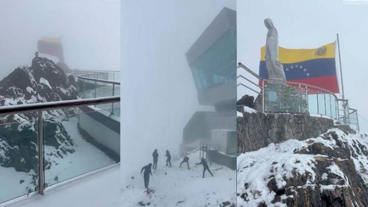 (+Video) Pico Espejo se viste de blanco: Mérida deslumbra con nueva nevada en el Mukumbarí