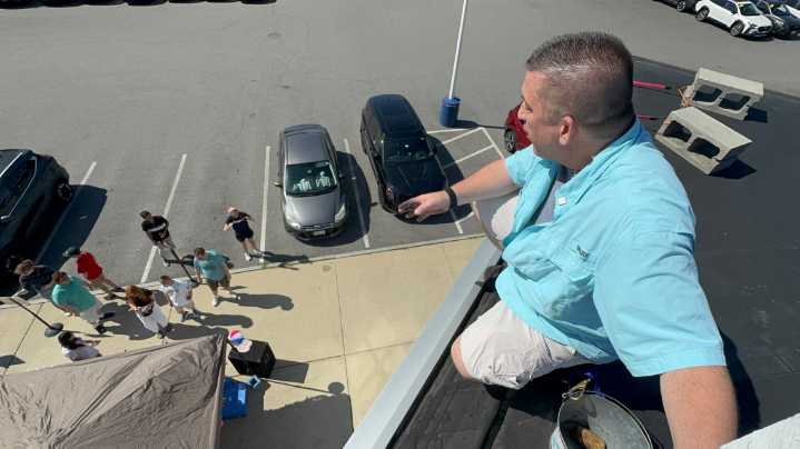 Kevin Fitzpatrick camps on Patriot Subaru roof to raise $85K for STRIVE U